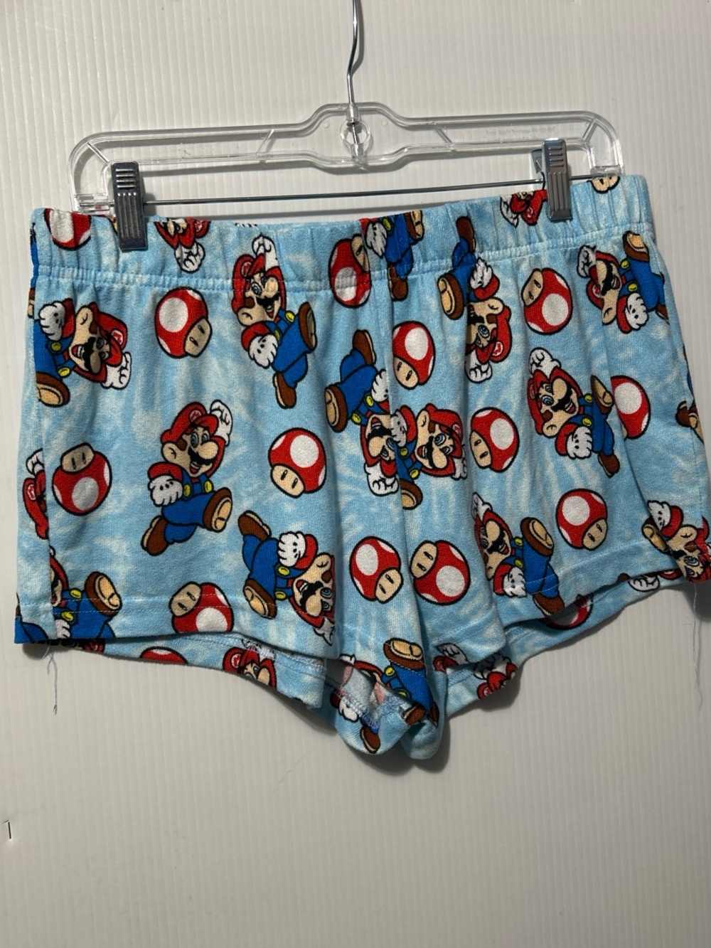 Nintendo Light Blue Mario & Mushroom Pajama Shorts